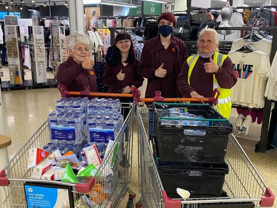 Sainsburys Staff at the Leamington store who helped Heidi get the food and drink to the emergency workers.