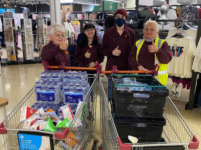 Sainsburys Staff at the Leamington store who helped Heidi get the food and drink to the emergency workers.