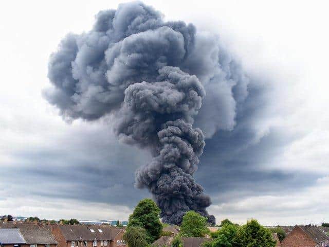 A photo of the fire, taken by Nicholas Fisher.