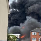 A man still remains unaccounted for after a huge blaze in Leamington. Photo supplied