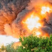 The fire could be seen for many miles. Photo by Dave Hastings of dhPhoto.