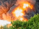 The fire could be seen for many miles. Photo by Dave Hastings of dhPhoto.