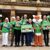 Volunteers and staff from the national animal welfare charity the League Against Cruel Sports, including one in a fox costume, gathered outside Leamington Town Hall today to urge the public to take action and sign up to its National Trust campaign.