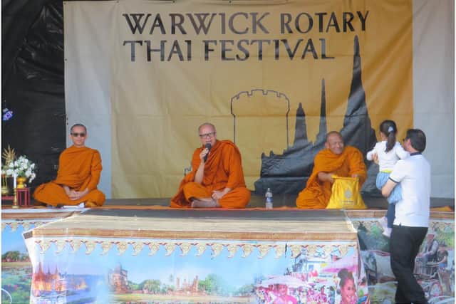 Prayers and blessings were conducted by Buddhist Monks at the festival. Photo supplied