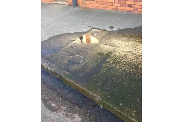 The water leak in Woodhouse Street. Photo supplied