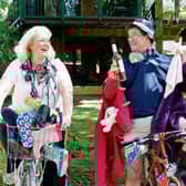 Jo Carroll and Steve Taylor with just some of the lost property contents. Photo supplied