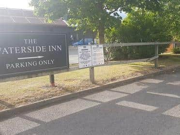 The Waterside Inn's management has provided recent photos of the site and the signs showing that the car park is on private land.