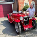 Mike Darby with Poppy, an MG TA. Photo supplied