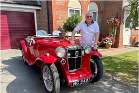 Mike Darby with Poppy, an MG TA. Photo supplied