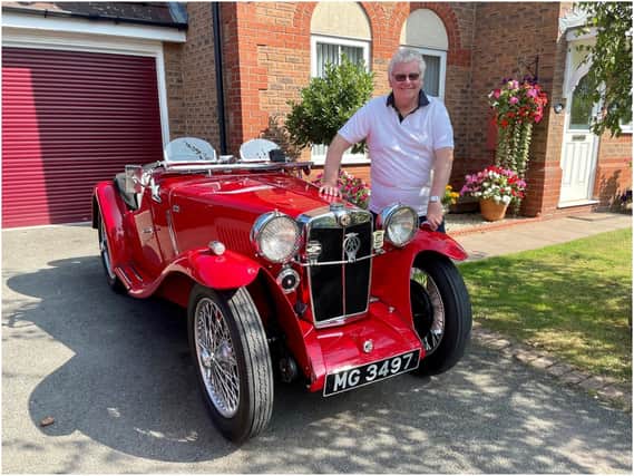 Mike Darby with Poppy, an MG TA. Photo supplied