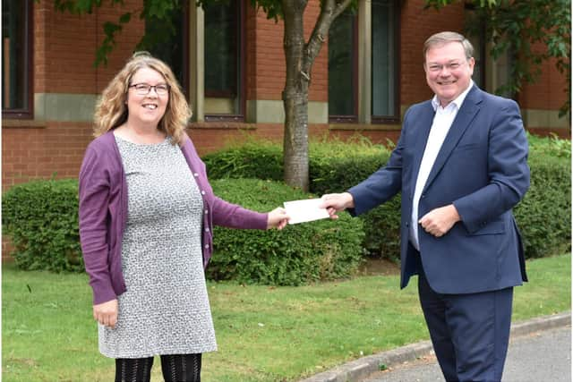 Helen Smith with Robert Lee, Corporate Partner at Wright Hassall. Photo supplied