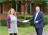 Helen Smith with Robert Lee, Corporate Partner at Wright Hassall. Photo supplied