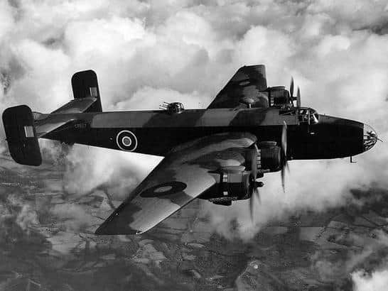 A Halifax Bomber like those flown by Maurice in the Second World War.