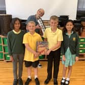 Shrubland Street Primary School had visit from their writer-in-residence, the children’s poet James Carter, for the launch of his new title 'The Beasts Beneath Our Feet' – a non-fiction book about fossils and extinct creatures such as dinosaurs.