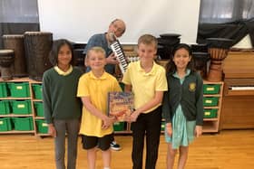 Shrubland Street Primary School had visit from their writer-in-residence, the children’s poet James Carter, for the launch of his new title 'The Beasts Beneath Our Feet' – a non-fiction book about fossils and extinct creatures such as dinosaurs.