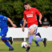 Dylan Parker scored two goals for Rugby Town against Copsewood  Pictures by Martin Pulley