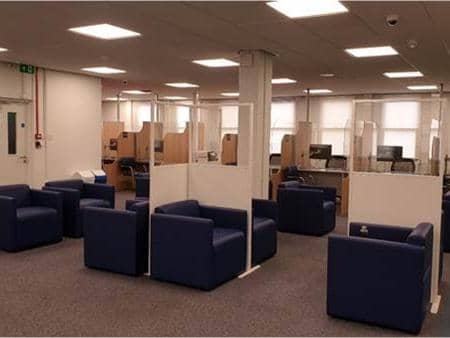 Interior of the new extension at Leamington Spa