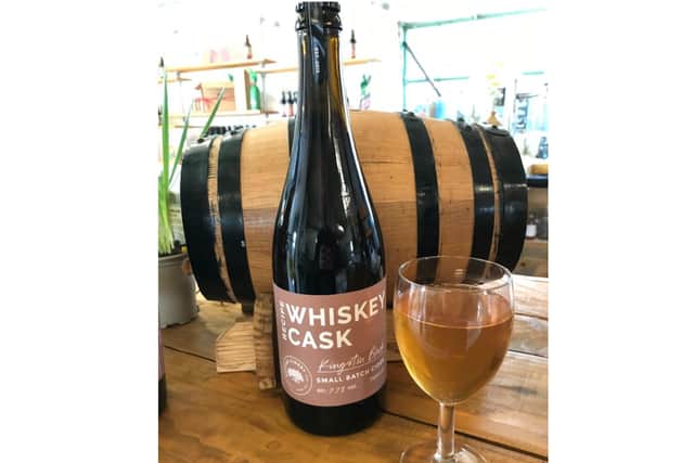 The whiskey cask cider. Photo supplied
