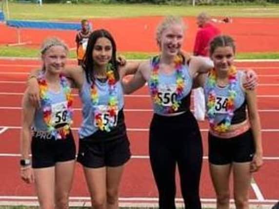 Rugby & Northampton AC Under 15s Girls relay team