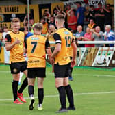 Kelsey Mooney celebrates after scoring against Boston  (PIctures by Sally Ellis)