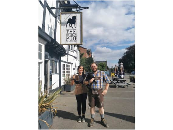 Ben Pavey, bar supervisor and event organiser and bartender Sophia Heath outside the Black Pug in Warwick. Photo supplied