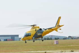 The Warwickshire and Northamptonshire Air Ambulance and a team from West Midlands Ambulance Service were called to an incident in Leamington over the weekend. Photo by Warwickshire and Northamptonshire Air Ambulance