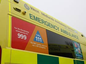 Two people were taken to hospital after a crash in Southam. Photo by the West Midlands Ambulance Service
