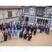 The procession gathered at the Lord Leycester Hospital in Warwick. Photo supplied