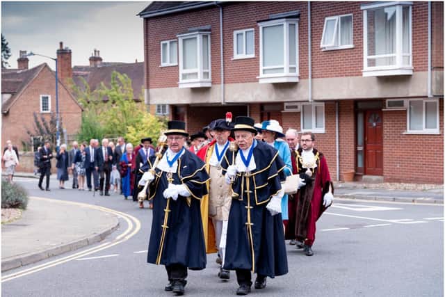 The procession through the town. Photo supplied