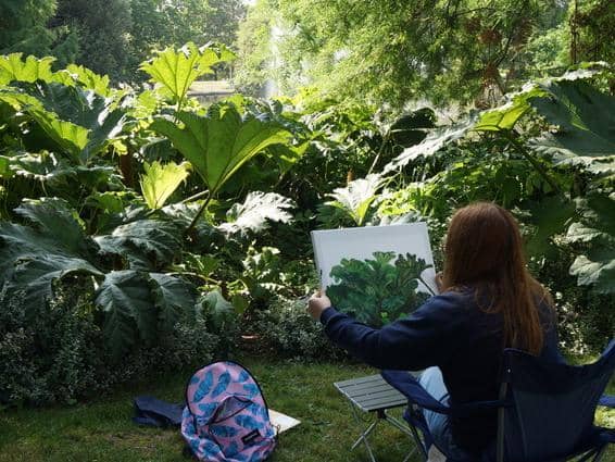 The event was designed to get artists out into the open air and be inspired by the beautiful surroundings of Jephson Gardens.