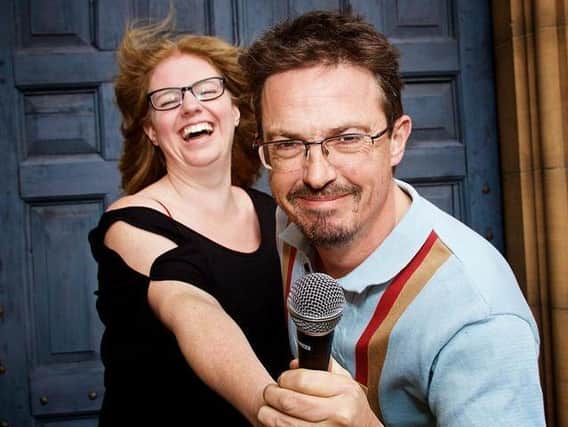 Comedy at Work creatives Anne Docherty and Mark Hinds. Photo supplied