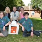 Taylor Wimpey Midlands donated the public access defibrillator (PAD) to the 1st Harbury Scouts Group in a joint initiative with the British Heart Foundation (BHF).