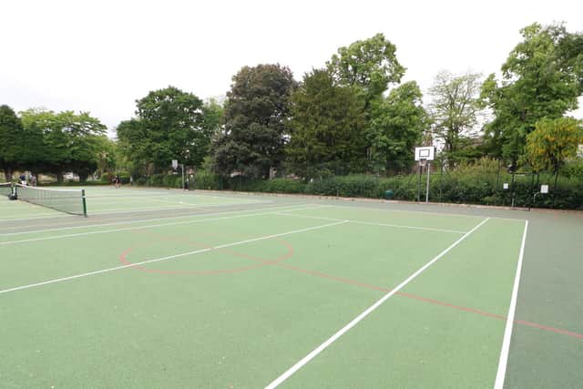 One of the upgraded public tennis courts at Christchurch Gardens in Leamington.