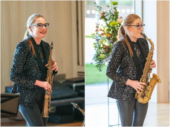Saxophonist Jess Gillam officially opened the new music school at King’s High and Warwick Preparatory School and also performed for the pupils. Photo supplied