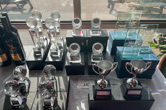 The golf day trophies. Photo supplied