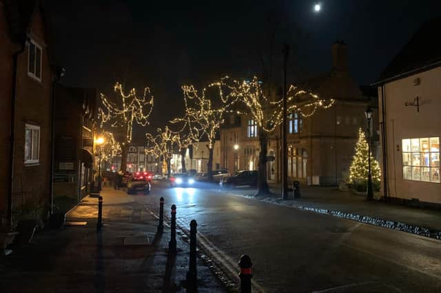 Christmas lights in High Street