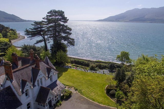 The property boasts views of the Mourne Mountains and Carlingford Lough.