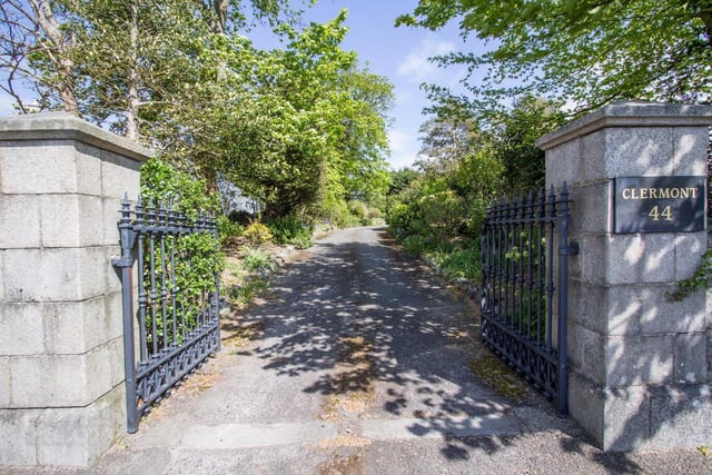 The property comes with an expansive driveway.