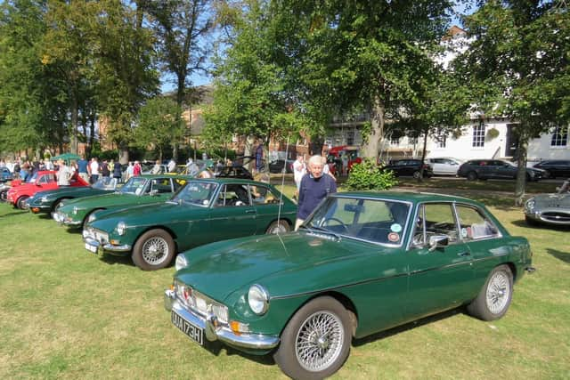 Classic cars in the Pump Room Gardens at last year’s show. Picture supplied.