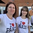 Over the next three months Caroline Flint and her son Ethan, 13, and daughter Emily, 11, will be walking 470k – the equivalent of the distance between their home in Chase Meadow to the Eiffel Tower – for their Meadow to Monument challenge. Picture supplied.