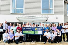 Staff celebrating at Low Furlong