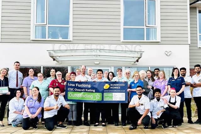 Staff celebrating at Low Furlong