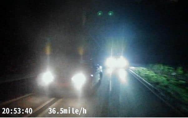 The footage was submitted to Warwickshire Police's Operation Snap. Photo supplied by Warwickshire Police