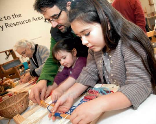 Family weaving activity