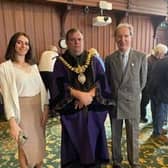 From L-R: Afraa Mawas,  Leamington Mayor Councillor Nick Wilkins (centre) and  Stas Librowski. Picture supplied.