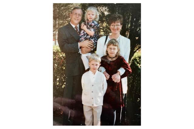 Paul and Jocelyn with their children in the 1990s. Photo supplied