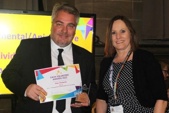 The winner of the individual award was Alec Roberts, Foundry Wood.
Pictured is Alec Roberts with Amanda Wilson Patterson (WCC).