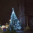 The Christmas tree outside St Andrew's Church.