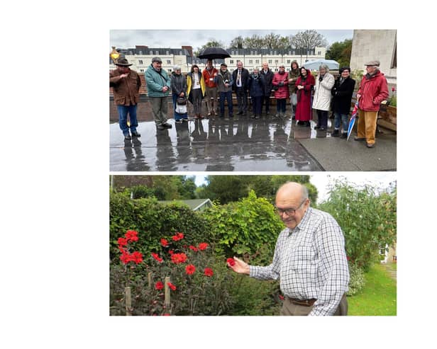 Top: The Friends of Leamington Station's Coronation Corner sitting area was opened at the station yesterday (April 22). Picture supplied.Bottom: One of Leamington stalwart Archie Pitts' final actions for the town before he died was to secure funding for the project. Picture supplied.