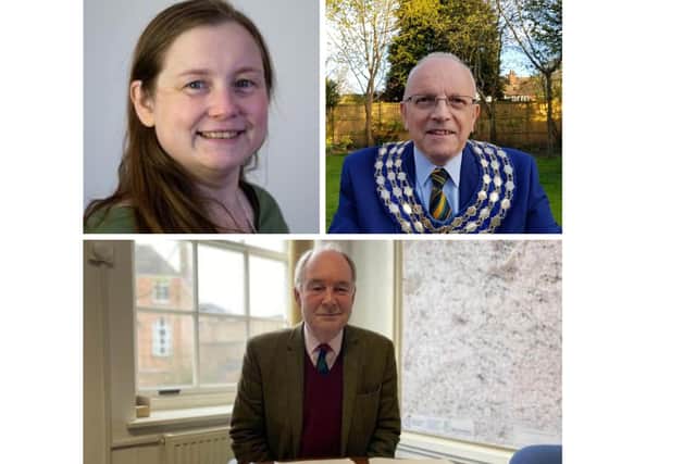 Candidates from the UK’s three big parties are standing with the Conservative Philip Seccombe (bottom) hoping to continue his eight-year stint in the role. He is up against two well-established local political figures with Sarah Feeney (top left), the deputy leader of the Labour group on Warwickshire County Council, and Liberal Democrat Richard Dickson (top right), who represents Kenilworth St John’s on Warwick District Council.